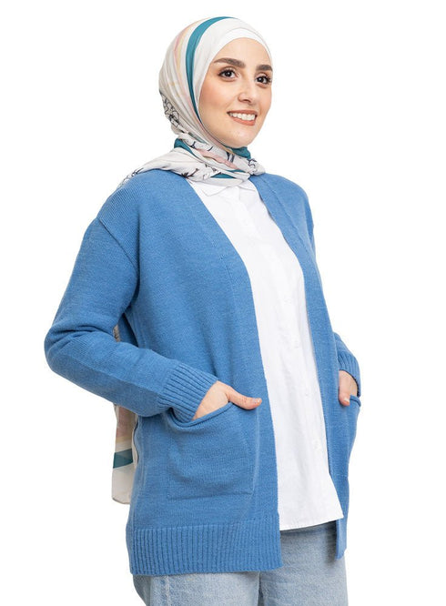 Jeans Basic Pocket Cardigan - Khotwh